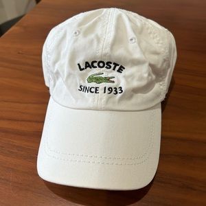 Lacoste Baseball Cap - White, EUC